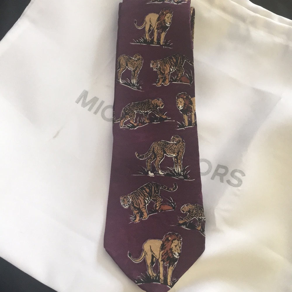 COPY - Vintage Big Cat WWF 100% Silk Tie -Big Cats Design